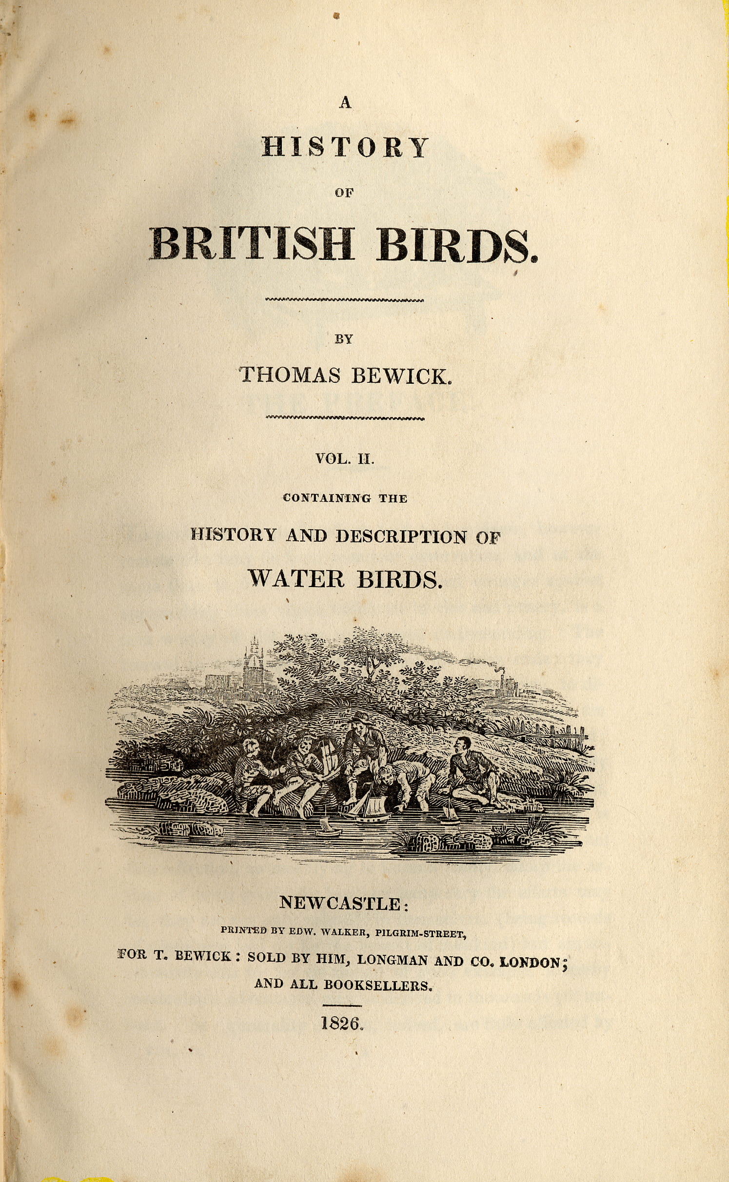 History of British Birds vol. 2 title page