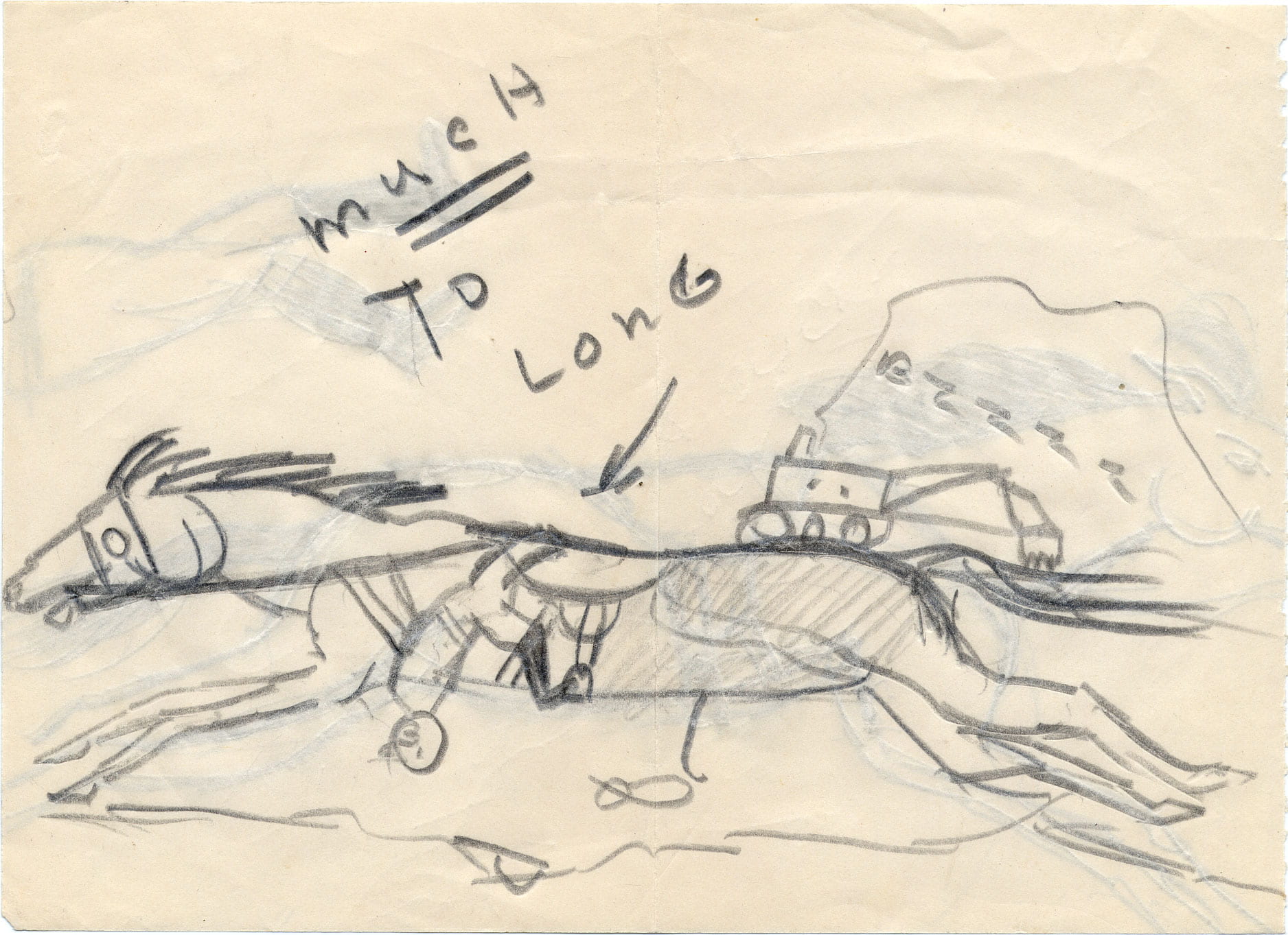 Sketch of a horse by Richard Aldridge, 1940