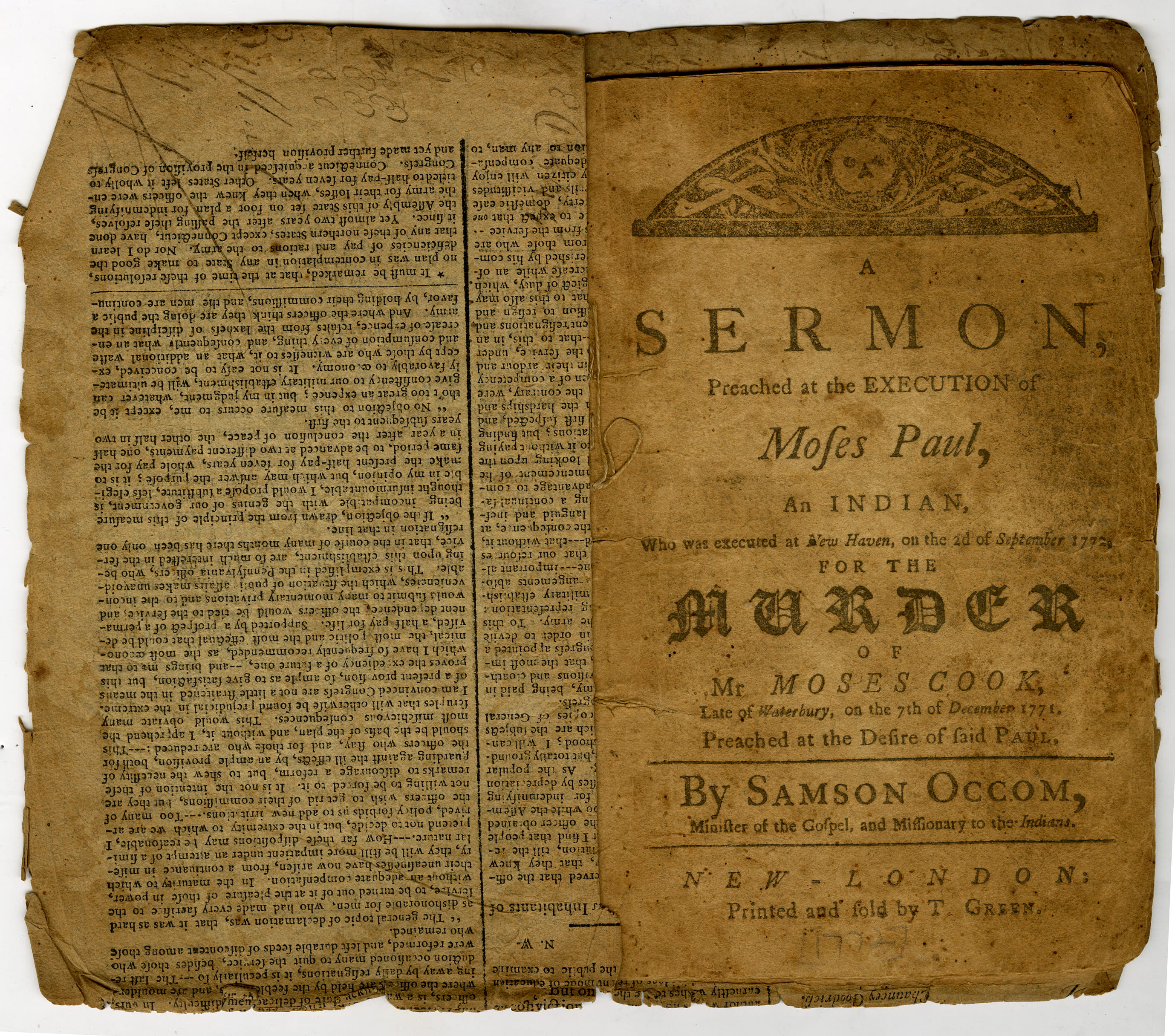 Samson Occom. A Sermon... (1772)