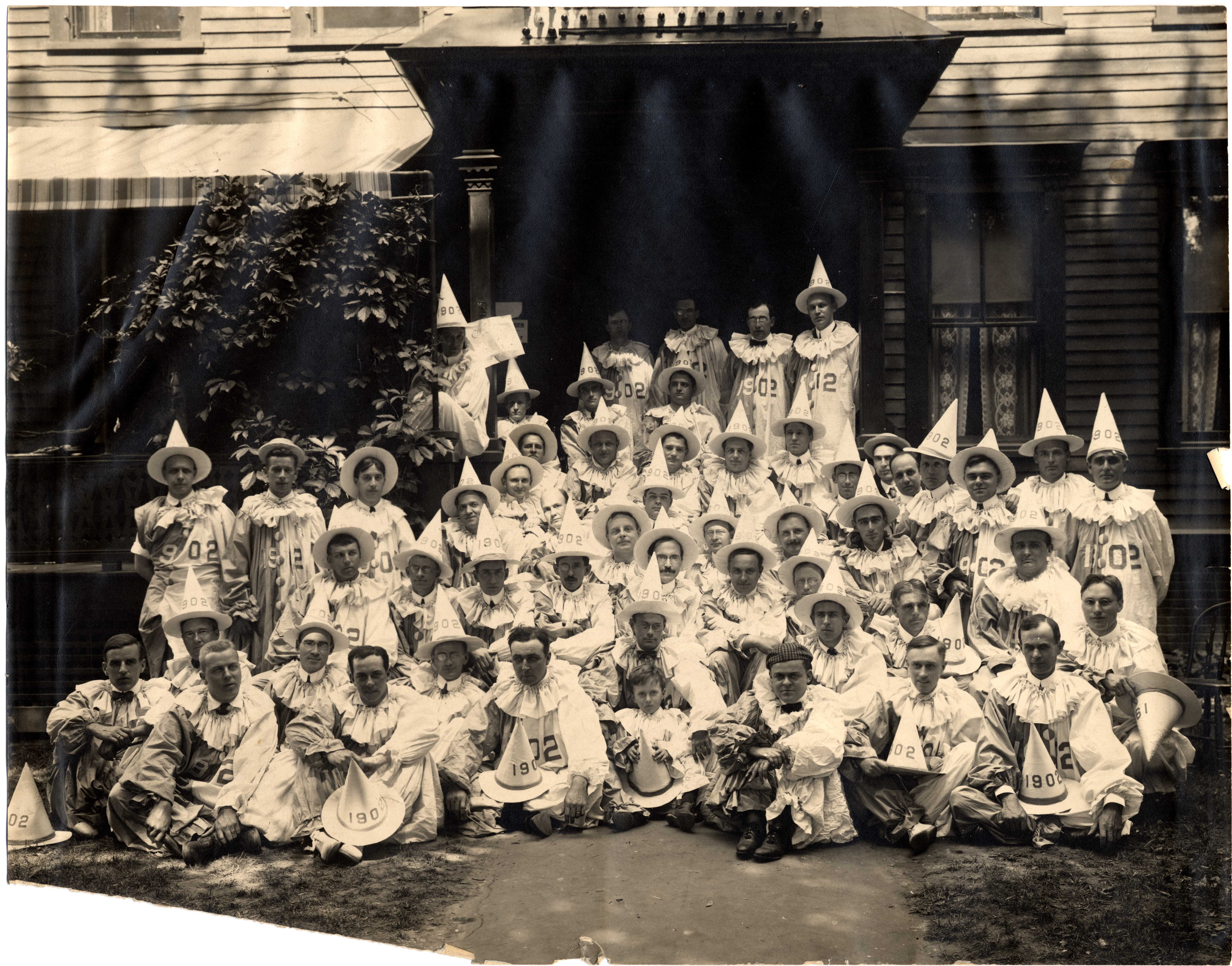 The Class of 1902 at their decennial reunion, June 24 1912. Published in 