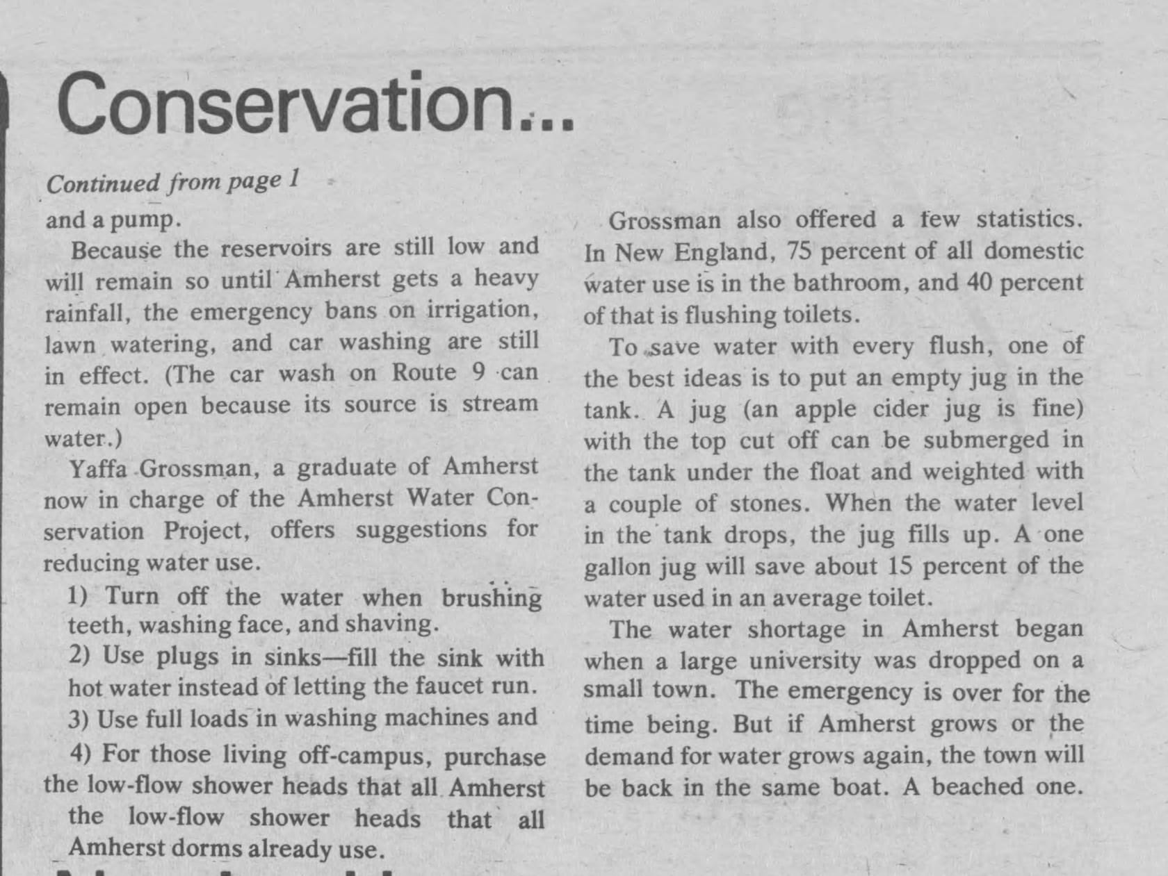 The Amherst Student, Sept. 29, 1980
