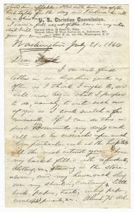Sidney Brooks letter to his sister Sarah, July 21, 1864