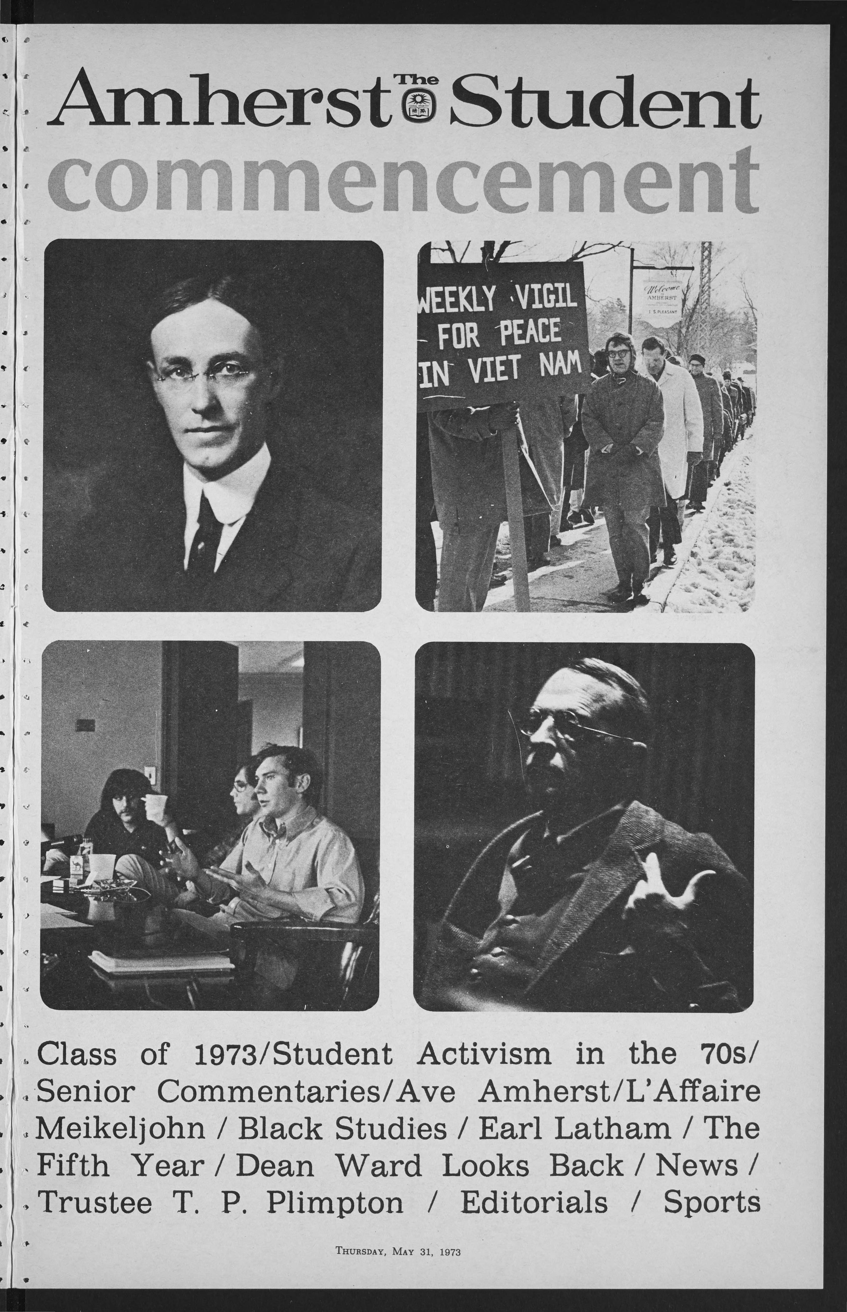 1973 Amherst Student Commencement issue