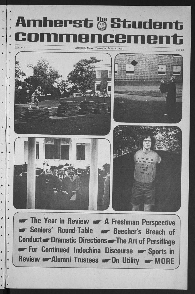 1975 Amherst Student Commencement issue