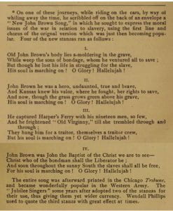 Patton's lyrics to the John Brown song