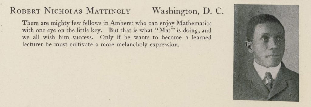 Robert Nicholas Mattingly, Class of 1906