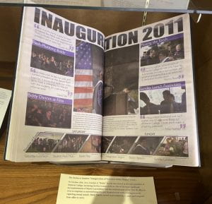 The Amherst Student spread of Biddy's 2011 Inauguration 